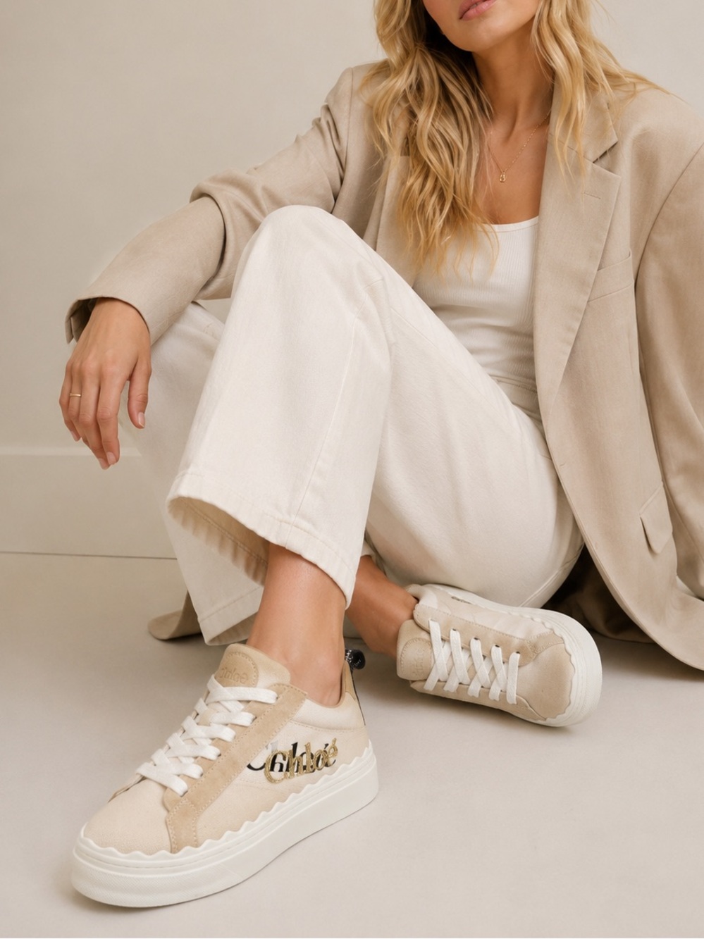 Chloé / Chloe Lauren Logo Sneakers / Size 36 EU 6 K01